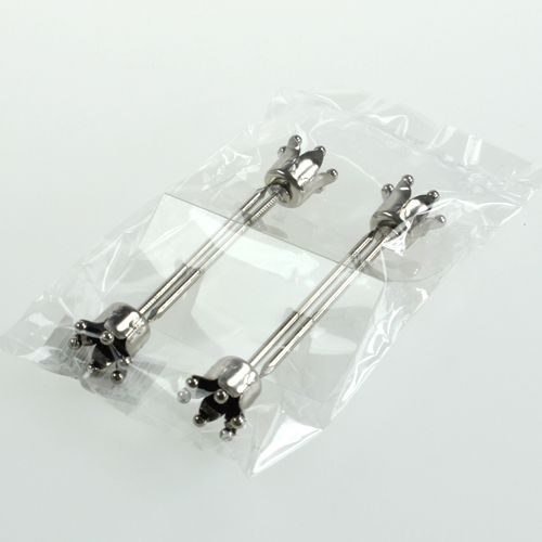 Floristik24 Kynttilänjalka Crown Silver 4kpl