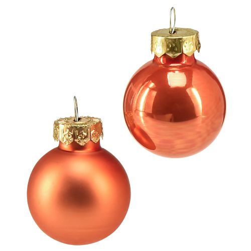 kohteita Mini joulupallot lasioranssi kurpitsa Ø2,5cm 22 kpl