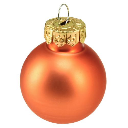 kohteita Mini joulupallot lasioranssi kurpitsa Ø2,5cm 22 kpl