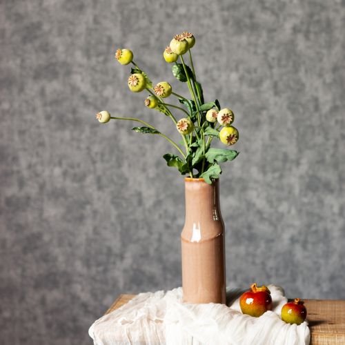 kohteita Keinotekoinen unikkokoristeiden kimppu, realistisia kukkia kodin sisustukseen, 61 cm, 3 kpl