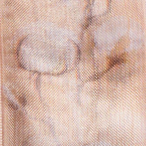 kohteita Organzanauha puuvillakukilla, koristenauha, pinkki, 40 mm leveä, 15 m pitkä