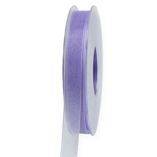 Organza-nauha helmillä 1,5cm 50m vaalean violetti