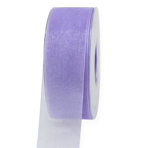 Floristik24 Organza nauha helmillä 40mm 50m vaalean violetti