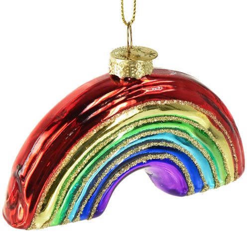 Floristik24 Lasi Rainbow Ornament - Juhlallinen joulukuusenkoristelu kiiltävillä väreillä