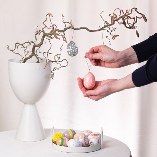 kohteita Pääsiäismunakoristeet koriste-ideoiksi. Ihastuttavat pääsiäiskoristeet, 6 cm, 6 kpl.