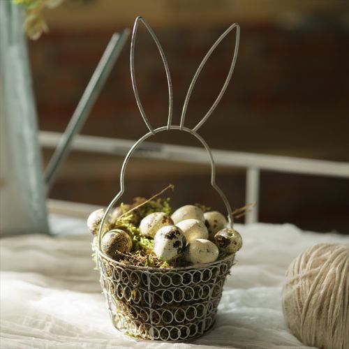 Floristik24 Pääsiäiskori lankakori Pääsiäispupu Shabby Ø12cm K26,5cm