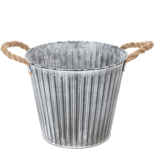 kohteita Kukkaruukku, koristeellinen ruukku kahvoilla, metallinen ruukku istutukseen Ø25,5cm