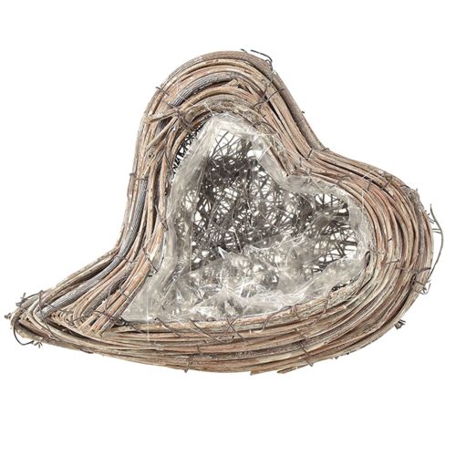 Kasvisydän, rottinkiköynnös, luonnonvalkoinen, 20 cm x 24 cm x 6 cm ostaa | Floristik24.fi