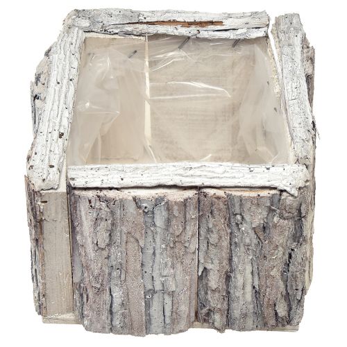 kohteita Kasvilaatikkopuuta kuorella luonnonvalkoinen 17/24cm 2 kappaleen sarja