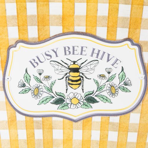 kohteita Soikea ruukku mehiläisaiheella, ruutukuvio, kesäkoriste, istutusastia, 38 × 24 × 29 cm