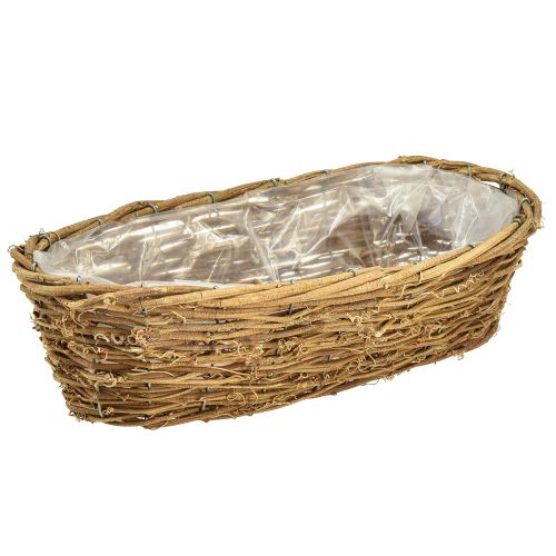 kohteita Kasvikulho luonnollisen viiniköynnöksen kukkakulho soikea 40x19x11,5cm