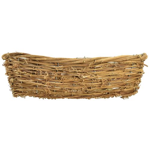kohteita Kasvikulho luonnollisen viiniköynnöksen kukkakulho soikea 40x19x11,5cm