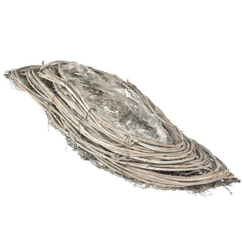 Kasvikulho wave rottinki luonnonvalkoinen 40x14x6cm 2kpl