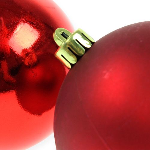 kohteita Joulukuusipallot muovinen punainen 8cm 6kpl