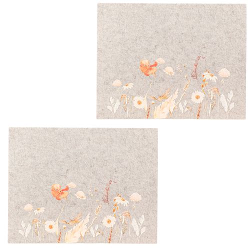 kohteita Huopamattoja kukkakuvioidulla – tyylikkäät pöytämatot luonnolliseen koristeluun 45x35cm 2 kpl
