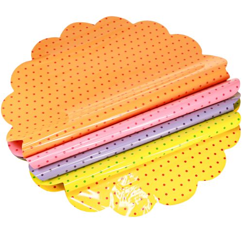 Floristik24 Rondella Dots kukkamansetti pilkuilla Ø54cm 100 kpl