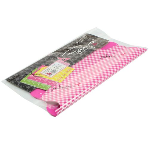Floristik24 Rondella mansetti Vichy Pink Ø50cm 50kpl