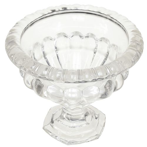 kohteita Klassinen lasikulho vintage-designin pohjalla – Kirkas, Ø13cm x 11 cm – Monipuolinen käyttö pokaalien koristeluun