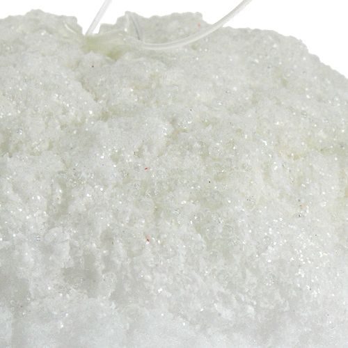 Floristik24 Lumipallo kimalluksella, valkoinen Ø20cm