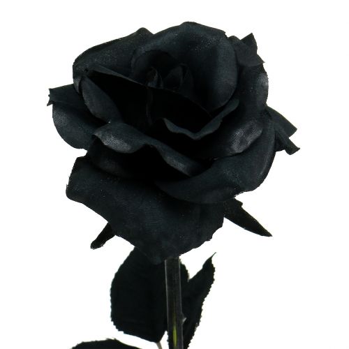 Ruusun silkkikukka musta 63cm