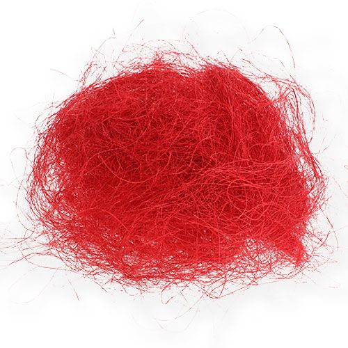 Sisalinpunainen, joulukoristeita, sisalvillaa 300g