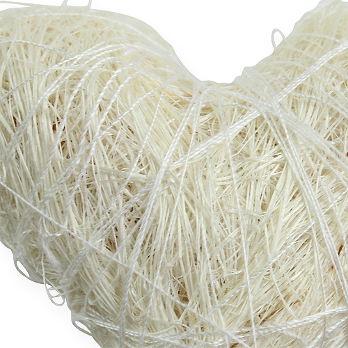 Floristik24 Sisalin sydän kepissä 6cm valkoinen 36kpl