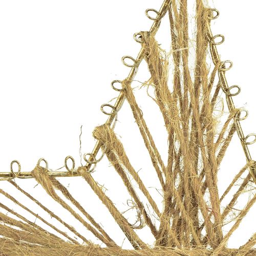 kohteita Tähti kääritty juutti joulukoristeen rustiikki 20cm 4kpl