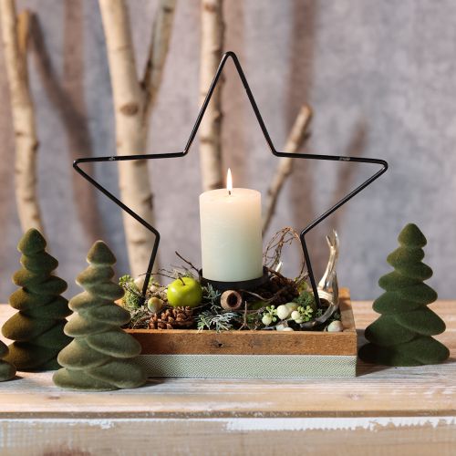 kohteita Joulukuusipöytäkoriste, vihreät kuusikukista, 16,5 cm, 4 kpl