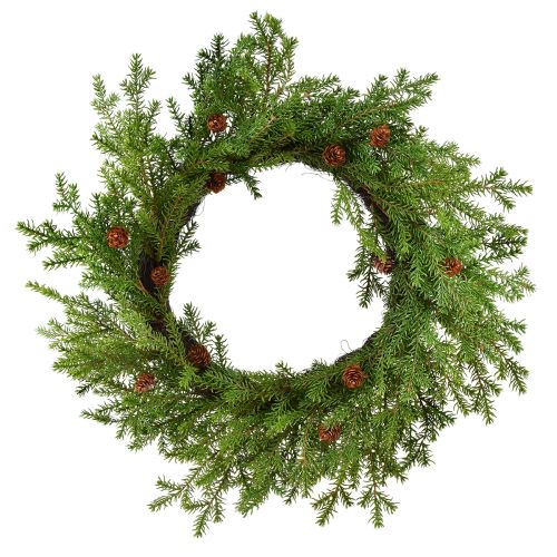 Floristik24 Tekokuusiseppele käpyillä vihreäruskea Ø49cm