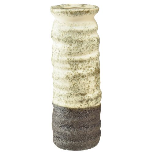 kohteita Maljakon keraaminen koriste kuivakukkakaupalle kermanharmaa vihreä H34cm