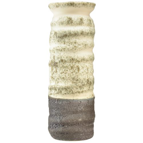 kohteita Maljakon keraaminen koriste kuivakukkakaupalle kermanharmaa vihreä H34cm