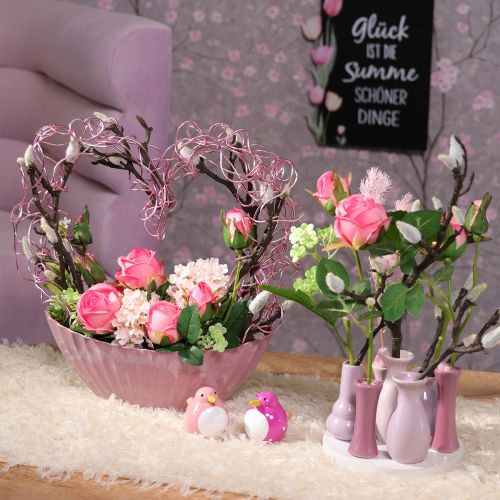 kohteita Lintuaiheinen koristehahmo, söpö ja värikäs olohuoneeseen, 6 cm, 6 kpl