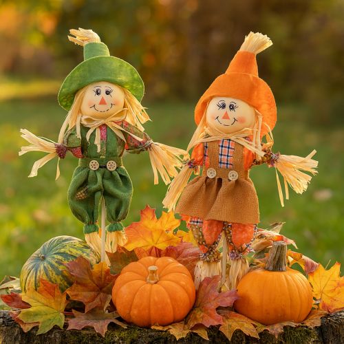 kohteita Variksenpelätin kepistä kiinnitettävä kukkatulppa, suuri, korkeus 44/82cm, 4 kpl