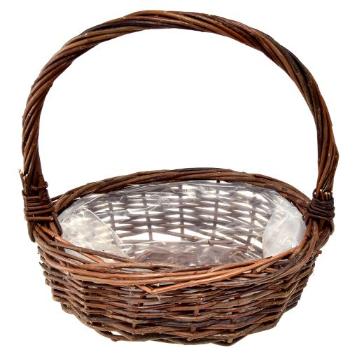 kohteita Maalaismainen pajukorisarja kahvoilla - 3 kokoa (36 cm, 31 cm, 26 cm) - Monipuolinen säilytys ja koristelu - 3 kpl sarja