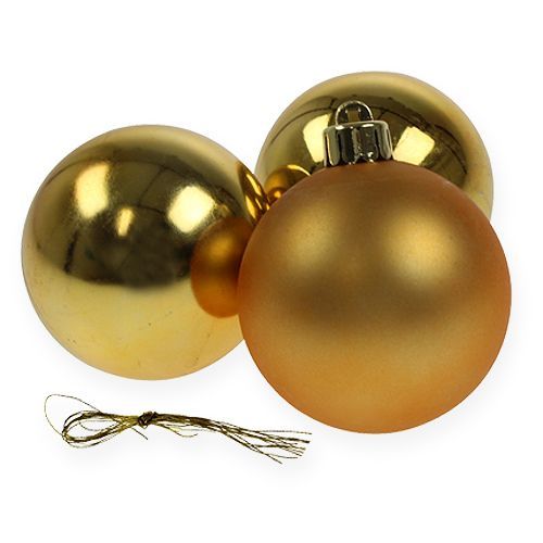 Floristik24 Joulupallo muovikulta 6cm 12 kpl