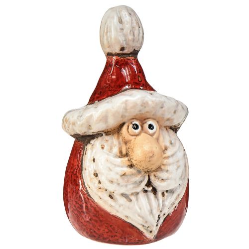 kohteita Suloinen keraaminen Joulupukin figuuri, punainen ja valkoinen, 10cm - täydellinen joulukoristeita - 4 kpl