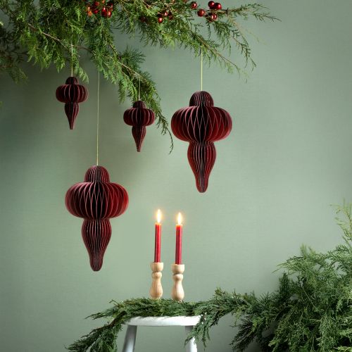 kohteita Joulukoristeet paperista Bordeaux K40cm 2 kpl