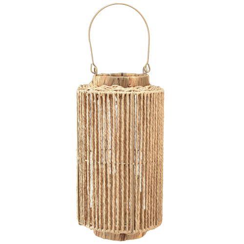 kohteita Raffia-lyhty kahvalla luonnonkuitua LED-kynttilään Ø19cm K36cm