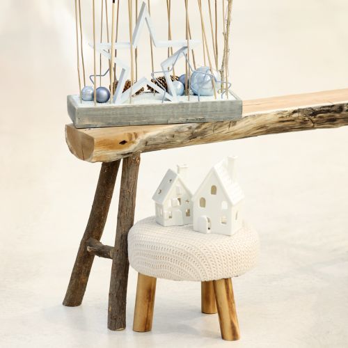 kohteita Lyhtytalon keraaminen pöytäkoriste Adventti valkoinen K18cm