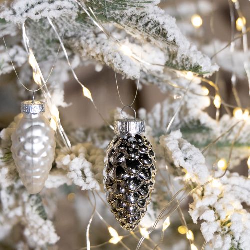 kohteita Lasiset kartiot, hopeaa, 5 cm, 14 kpl