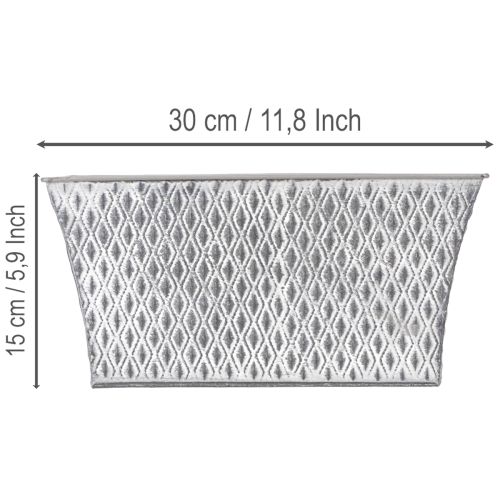 Sinkkikulho timanttikuviolla 30cm × 18cm K15cm | Floristik24.fi