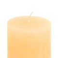 Floristik24 Kynttilät Apricot Light Yksiväriset pilarikynttilät 60×80mm 4kpl