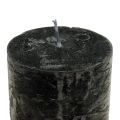 Floristik24 Mustat kynttilät Yksiväriset pilarikynttilät 85x120mm 2kpl