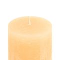 Floristik24 Kynttilät Aprikoosi Vaaleat Yksiväriset Pilarikynttilät 85×120mm 2kpl