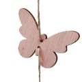 Floristik24 Tuulikello koristelu perhoset ikkunakoriste puu Ø15cm 55cm