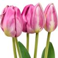 Floristik24 Vaaleanpunaiset tulppaanit koristelu Real Touch tekokukat Kevät 49cm 5kpl