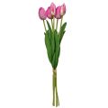 Floristik24 Vaaleanpunaiset tulppaanit koristelu Real Touch tekokukat Kevät 49cm 5kpl