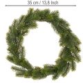 Keinotekoinen kuusenvihreä seppele oven koristeeksi, 35cm | Floristik24.fi