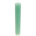 Floristik24 Vihreät kynttilät, isot, yksiväriset kynttilät, 50x300mm, 4 kpl