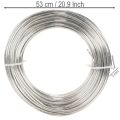Alumiinilanka, hopea, 3 mm, askartelulanka luoviin projekteihin, 1 kg | Floristik24.fi